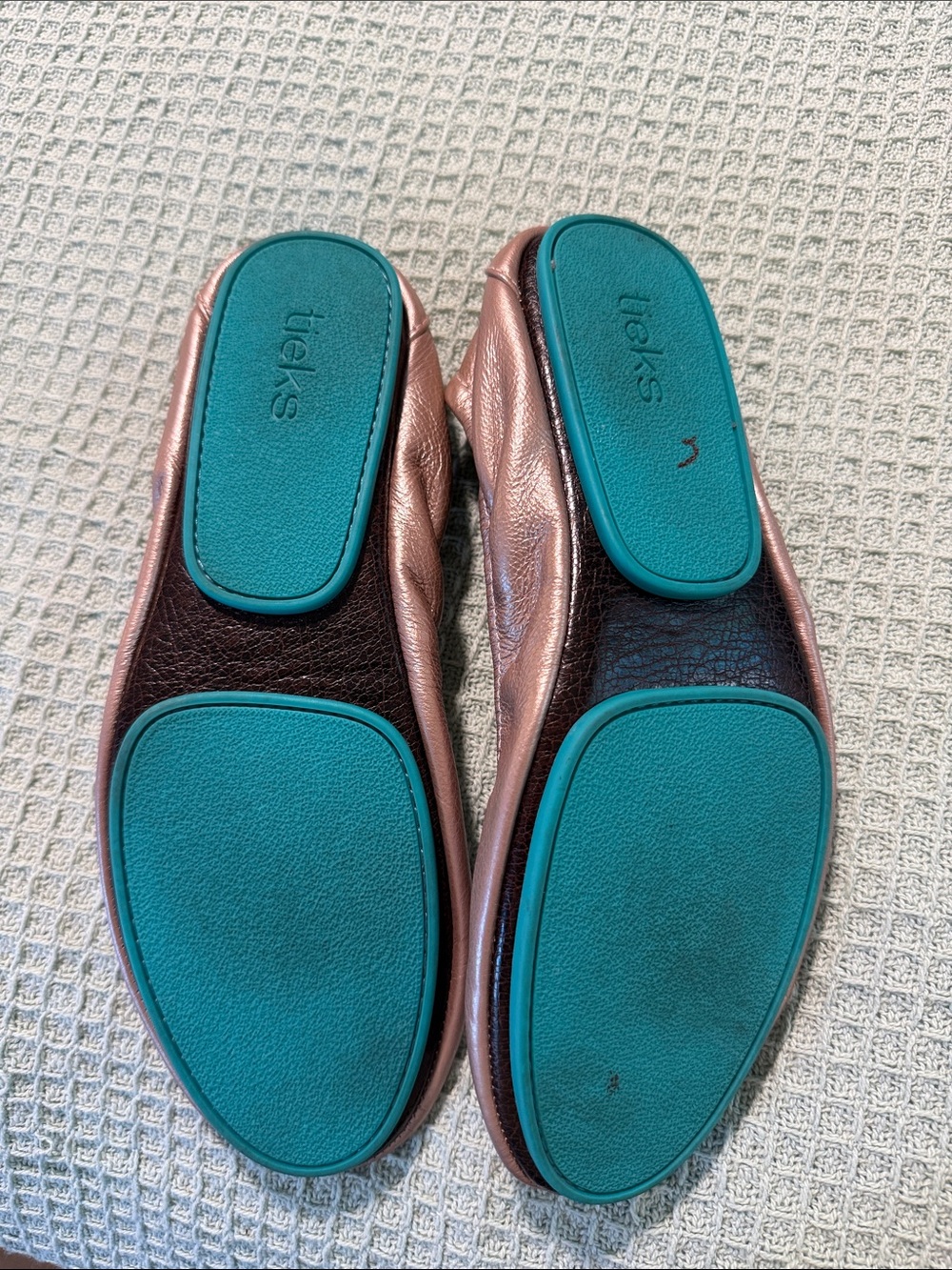 Tieks rose gold flats size 10 - Picture 2 of 5